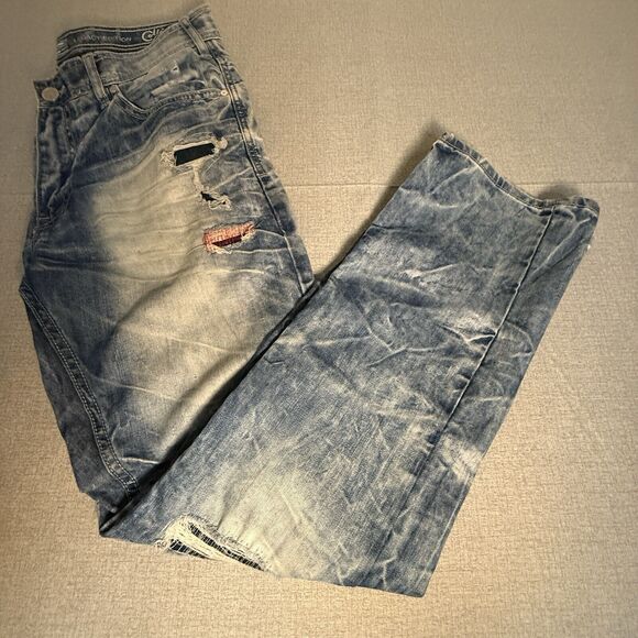 Jordan Craig Jeans Men's 36x32 Legacy Edition Blue Jeans Aaron Distressed - Picture 1 of 12